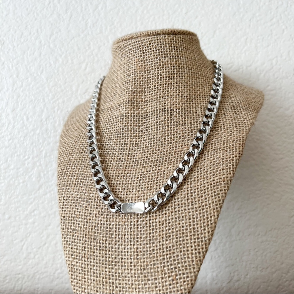 NEW | silver chain bar necklace